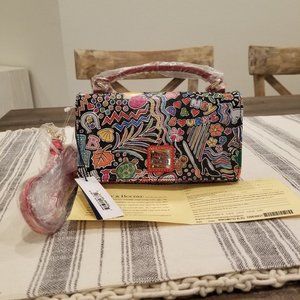 Dooney & Bourke Mimi Crossbody, Hippie Print, Coated Cotton / Leather, NWT